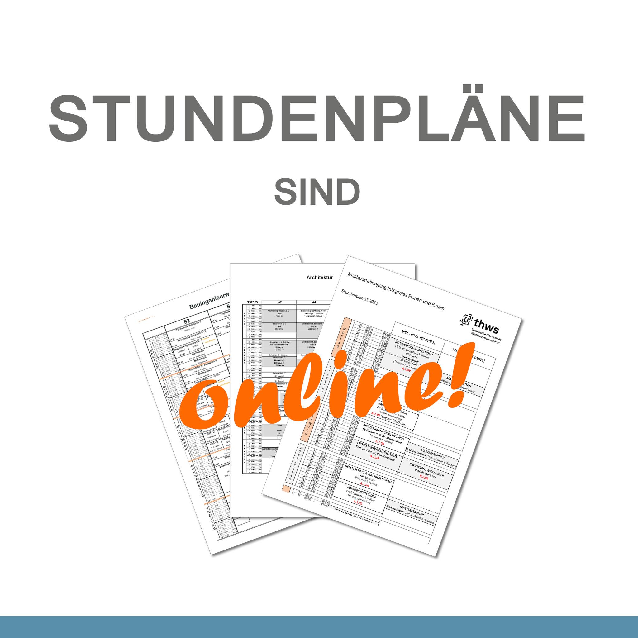 Ihr seid gerade dabei Pläne für den Sommer zu machen? Dann wird euch folgende Info sicherlich weiterhelfen 👇
Die Stundenpläne für das ☀️Sommersemester 2023 sind nämlich online. Zu finden wie immer auf der 💻Webseite unserer Fakultät.
‼️ Bitte beachtet, dass es sich zunächst noch um Vorabzüge handelt. Es kann also sein, dass sich hier und da noch etwas ändert.
#werfabrik #thws #studiereninwürzburg #sose2023