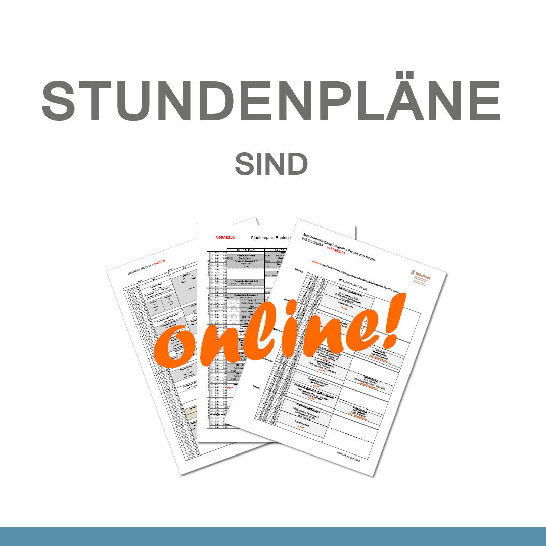 Ihr seid gerade dabei Pläne für den Winter zu machen? Dann wird euch folgende Info sicherlich weiterhelfen 👇
Die Stundenpläne für das ❄️Wintersemester 23/24 sind nämlich online. Zu finden wie immer auf der 💻Webseite unserer Fakultät.
‼ Bitte beachtet, dass es sich zunächst noch um Vorabzüge handelt. Es kann also sein, dass sich hier und da noch etwas ändert.
#werfabrik #thws #studiereninwürzburg #ws2023 #architekturstudieren #bauingenieurwesenstudien #masteripbstudieren